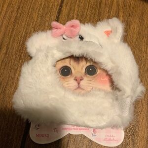 White cat hat